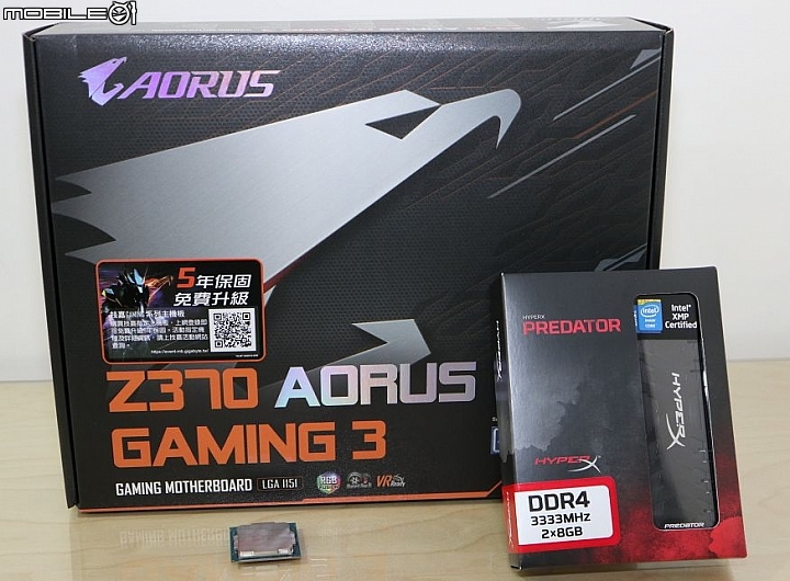 4C4T 可超K版 Core i3 8350K 搭上 Z370 AORUS Gaming 3