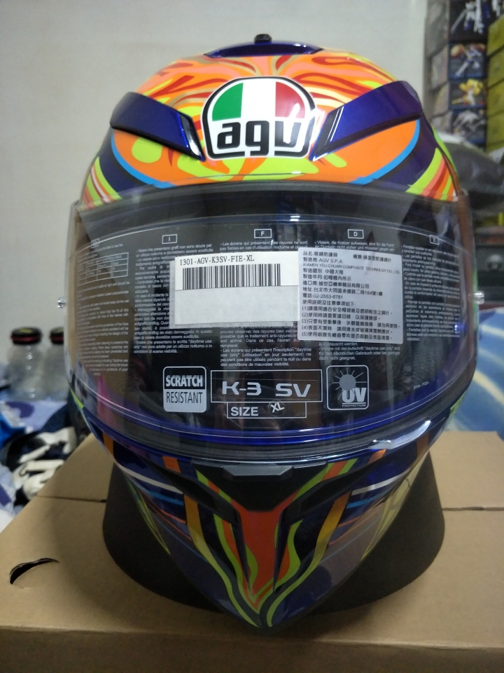 人生第一頂進口安全帽AGV K-3 SV五大洲