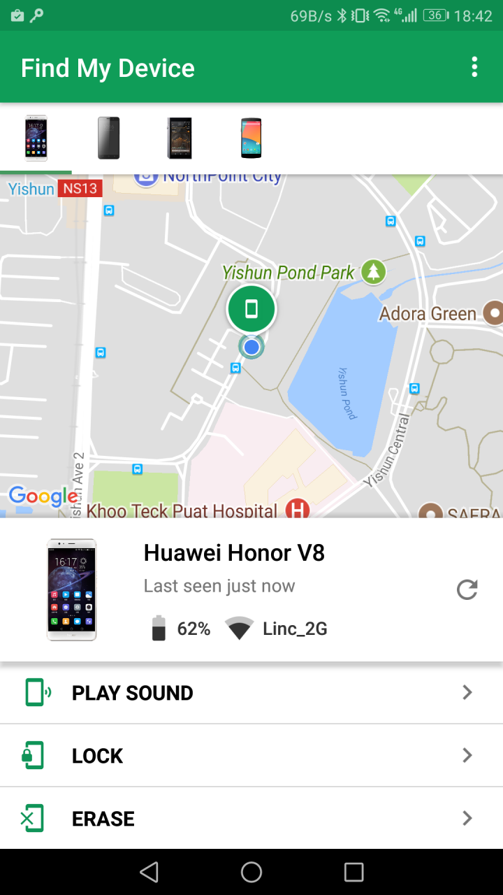 Mate 9 刷大陸版後無法使用華為的Find my phone 和Google的Find my device