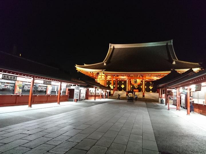 2017斷腿東京自由行第一日(成田山、上野、秋業原、夜晚的淺草寺)