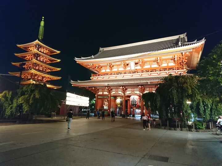 2017斷腿東京自由行第一日(成田山、上野、秋業原、夜晚的淺草寺)