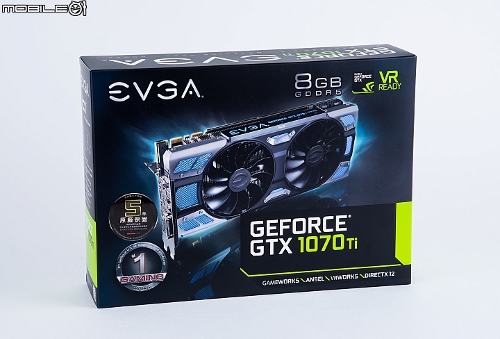 自動超頻 全面溫控 EVGA GeForce GTX1070Ti FTW2 GAMING實測
