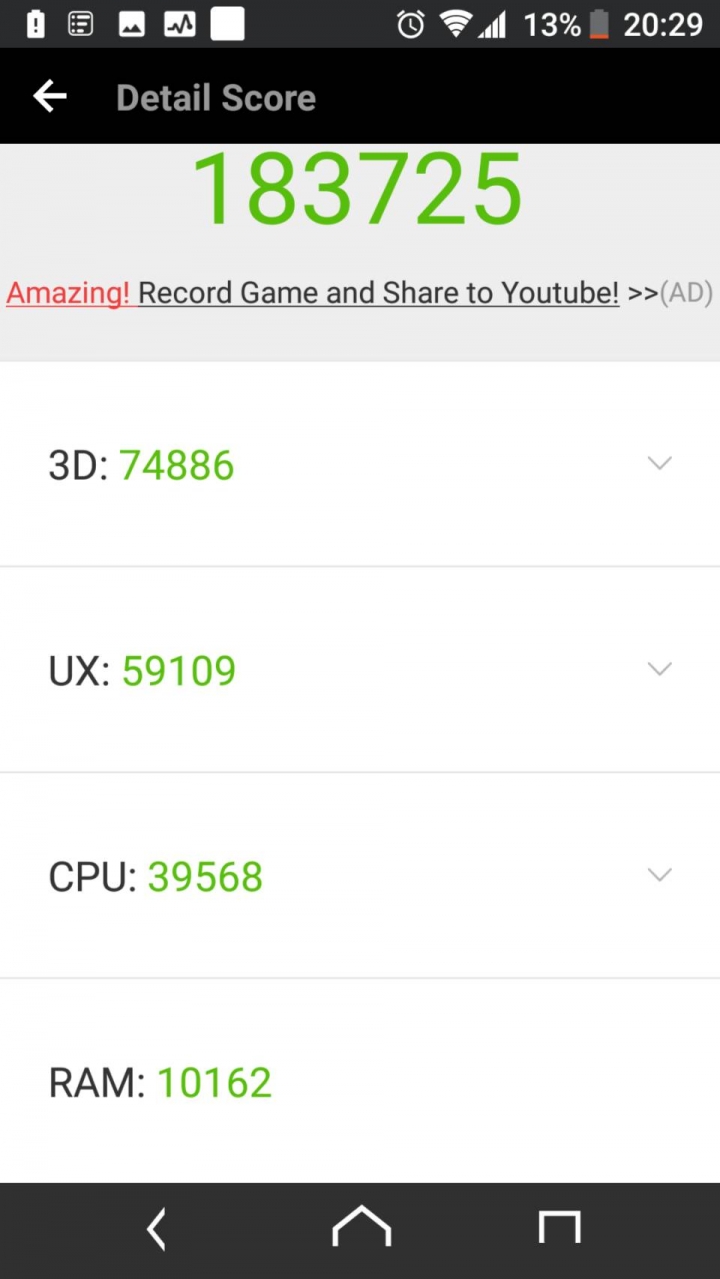 安兔兔跑分 -11月購買的新機 - XZ Premium (鏡紅)