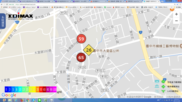 空氣品質,圖 4/10 選舉到了 台中空氣變好了!!