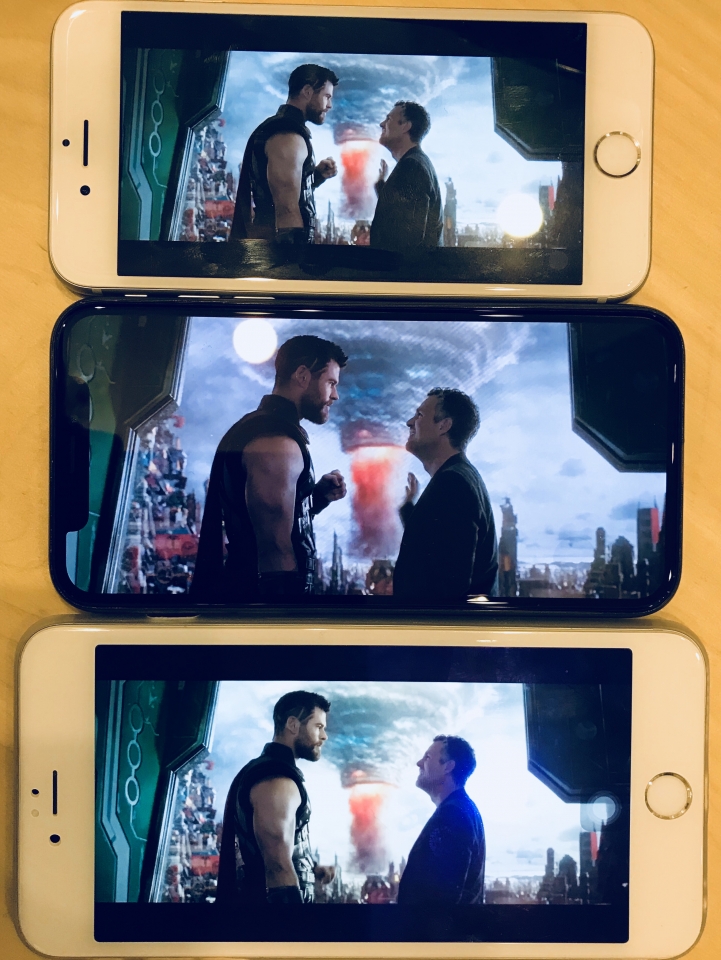 iPhone X 5.8吋比iPhone 8 Plus 5.5吋小
