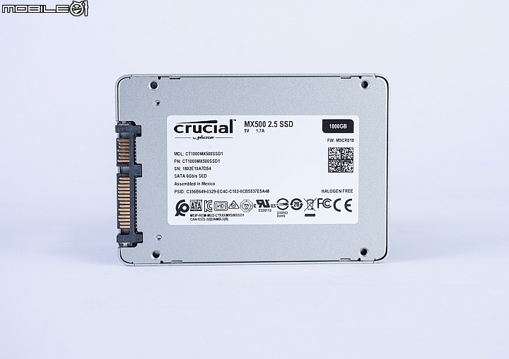 64-Layer 3D NAND顆粒導入 Crucial MX500 1TB SSD實測