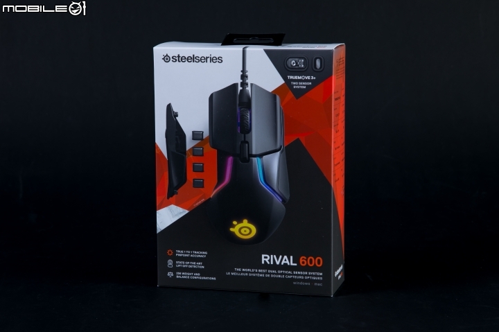 8砝碼細緻配重、雙光學真實軌跡 SteelSeries Rival 600 開箱試用！