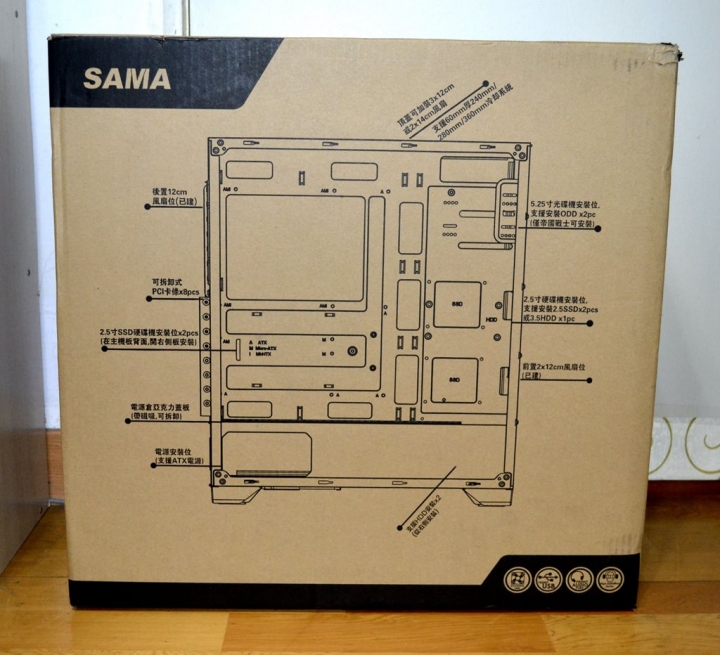 不用花大錢也能裝下E-ATX SAMA帝國戰士大透側機殼 裝機分享