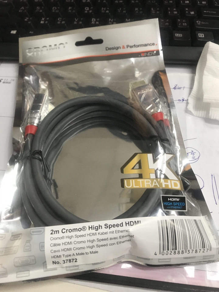【開箱】3C蛙也愛的線材-LINDY 林帝-CROMO鉻系列 HDMI 2.0A