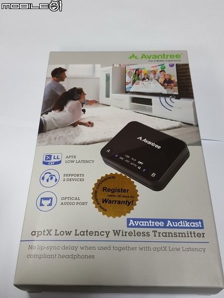 Avantree TC418 看影音必備, 藍芽傳送器支援APTX LL低延遲