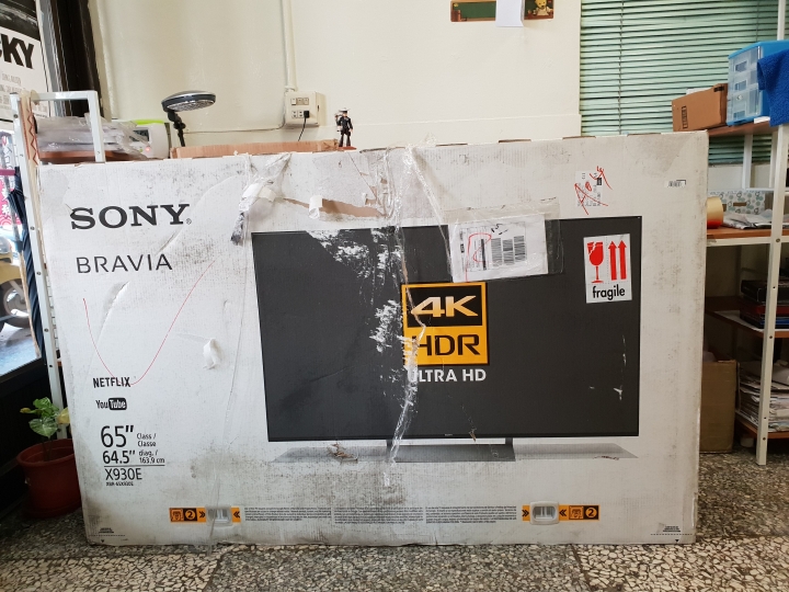 【賭上人品的一淘 美國篇】空運來台 SONY 65X930E 心臟大顆開箱分享