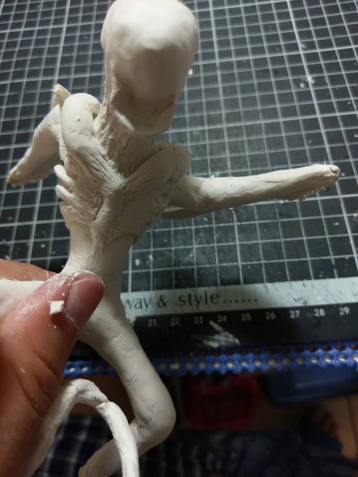 石粉黏土手做異形 圖多慎入