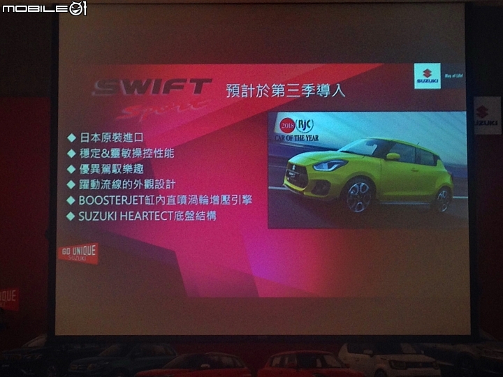 【國內新訊】Suzuki Swift Sport確定第三季上市，下一代Jimny後續導入。