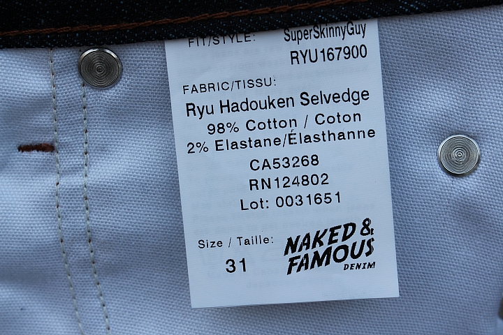 【開箱實穿分享】N&F 裸女 快打旋風(街頭霸王)隆 Ryu Hadoken Selvedge.Naked & Famous x street fighter2