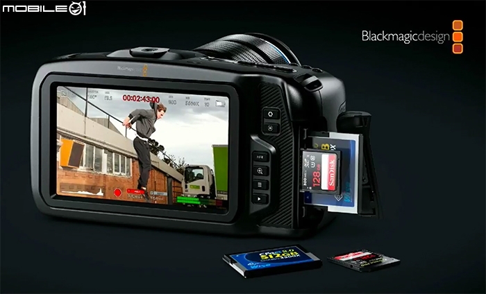 Blackmagic Pocket Cinema Camera 4K 雙儲存媒體的部分就是對應 SDXC(UHS-II)及 CFast 2.0 的高速卡 Blackmagic Pocket Cinema Camera 4K 雙儲存媒體的部分就是對應 SDXC(UHS-II)及 CFast 2.0 的高速卡