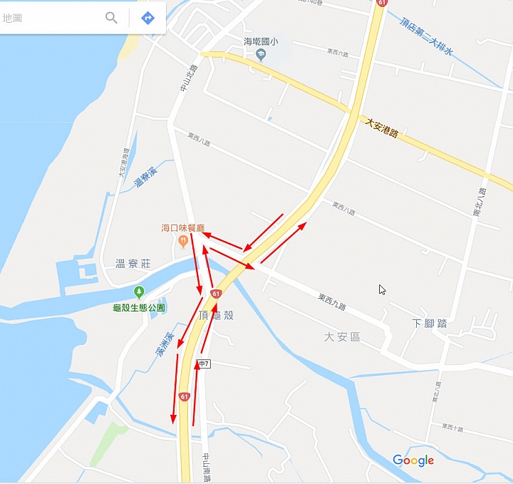 西濱騎白牌機車從台北林口到台中高美濕地