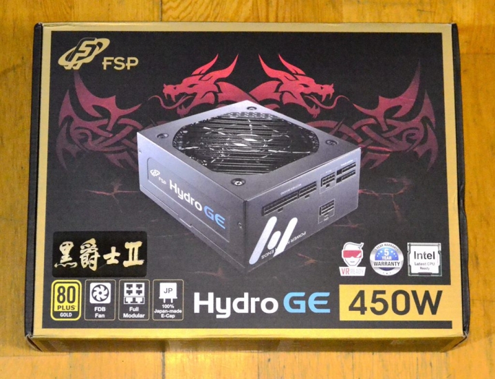 全漢 黑爵士II Hydro GE 450W 金牌電源供應器 開箱測試分享