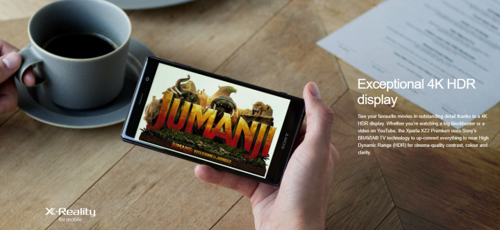 SONY XZ2 Premium 4K HDR 規格十分到位
