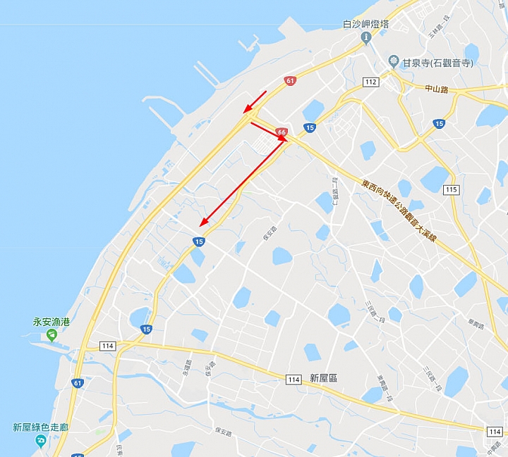 西濱騎白牌機車從台北林口到台中高美濕地