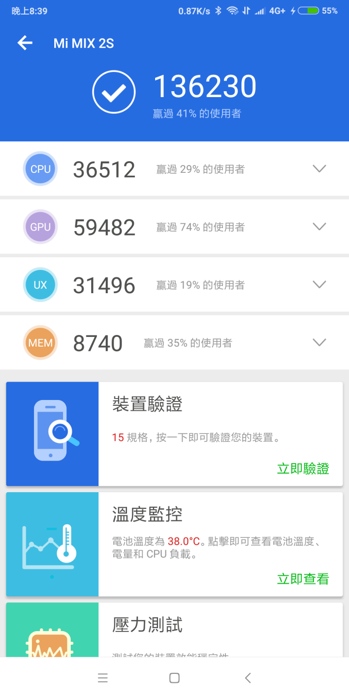 台版 Mix2s 128g 安兔兔跑分 跟傳說的27萬分差好多,請問大家怎麼看?