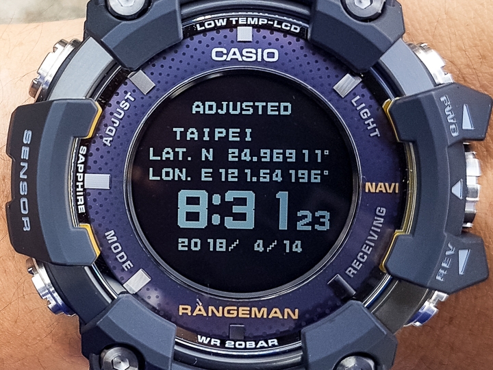 太陽能電力 GPS 腕錶‧CASIO G-SHOCK GPR-B1000 試用報告！