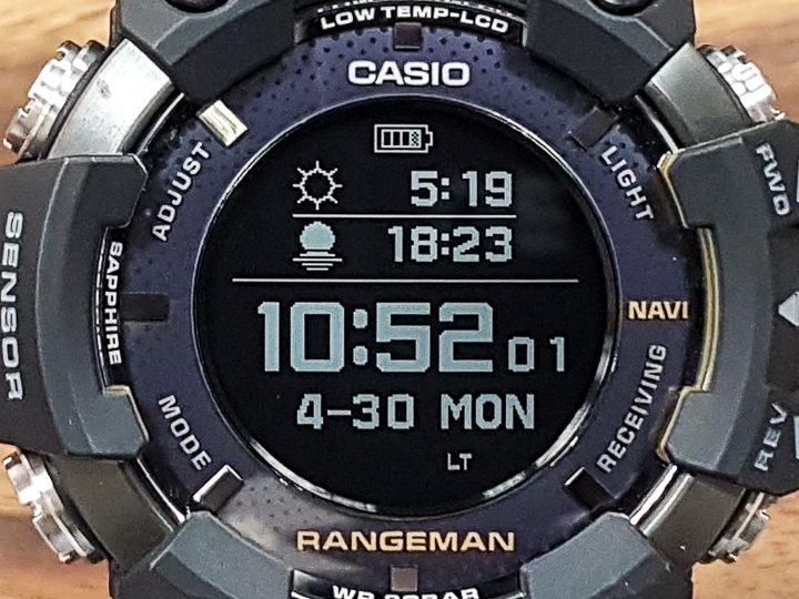 太陽能電力 GPS 腕錶‧CASIO G-SHOCK GPR-B1000 試用報告！