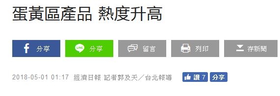 押寶市中心-蛋黃區產品 熱度升高