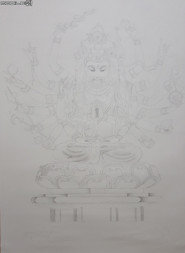 準提佛母素描完成圖