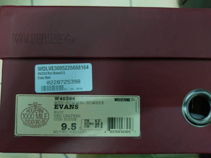 Wolverine 1000 Mile Evans Boots 狼靴簡易開箱