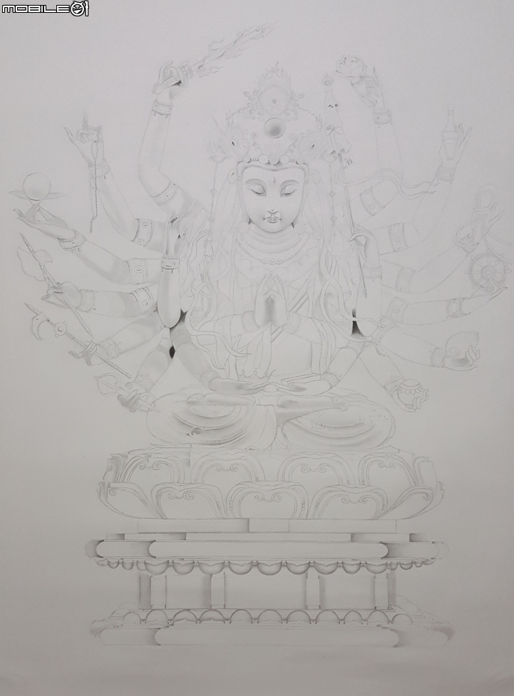 準提佛母素描完成圖