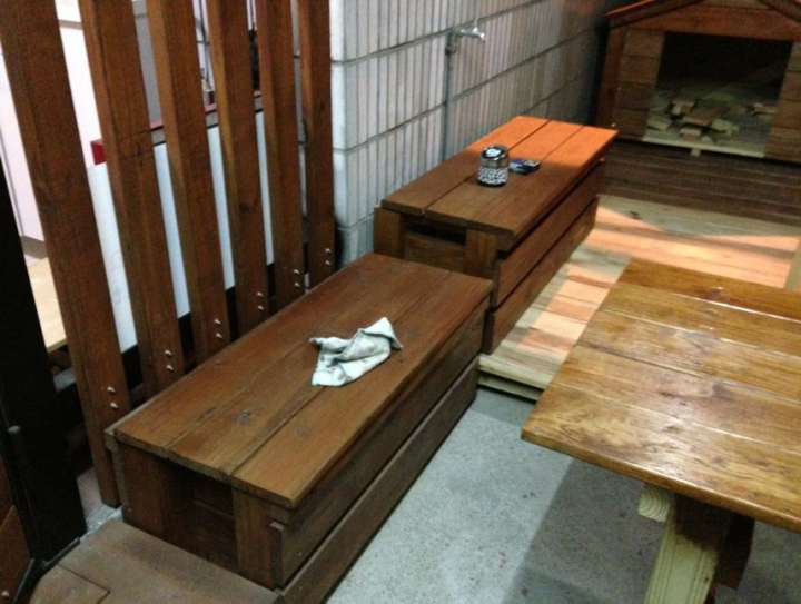 DIY南方松鐵件大門.平台.狗屋