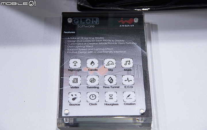 InWin全新的Inwin 307中型機殼,可透過軟體讓前面板的LED顯示 InWin全新的Inwin 307中型機殼,可透過軟體讓前面板的LED顯示