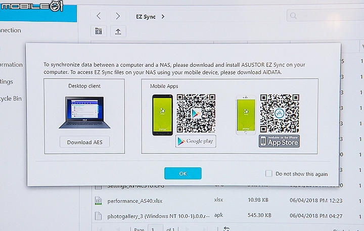 ASUSTOR 軟體部分針對備份新增加EZ Sync功能,也有提供Android與iOS行動裝置專屬APP ASUSTOR 軟體部分針對備份新增加EZ Sync功能,也有提供Android與iOS行動裝置專屬APP