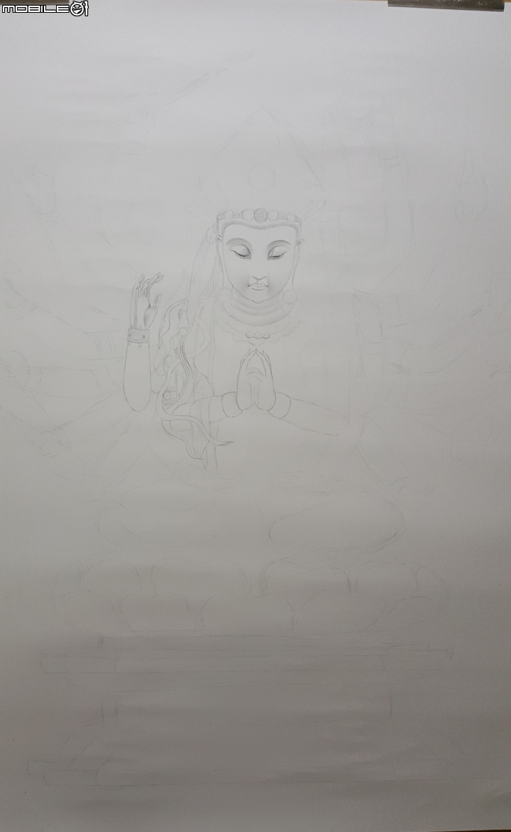 準提佛母素描完成圖