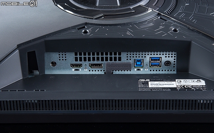 華碩ASUS ROG SWIFT PG27UQ顯示器-背後I/O 埠 華碩ASUS ROG SWIFT PG27UQ顯示器-背後I/O 埠