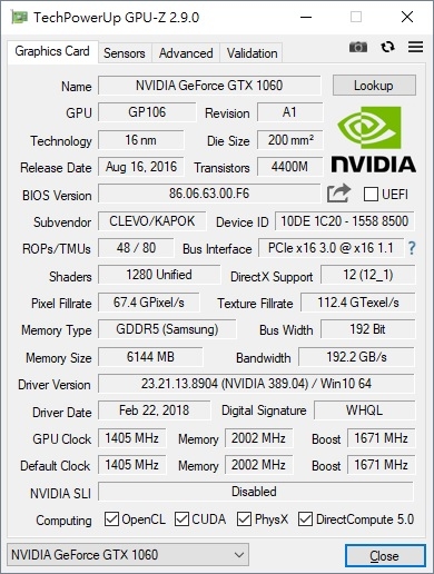 GIGABYTE Sabre 17-W8,八代新機測試報告