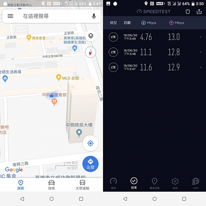 HTC U12+體驗分享及特別企劃高雄亞太生活圈網速實測大PK