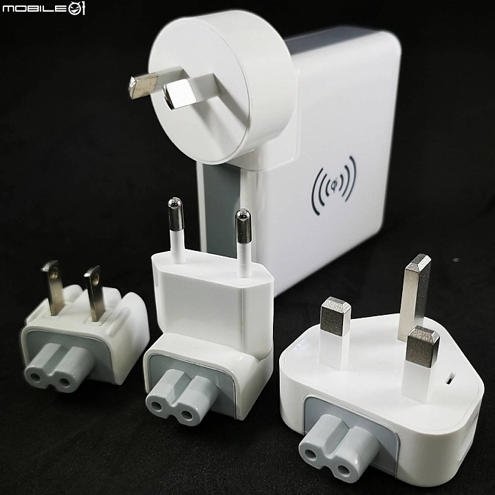【開箱放毒分享】 手機充電超級霸 3合1 行動電源+無線充電+全球插頭