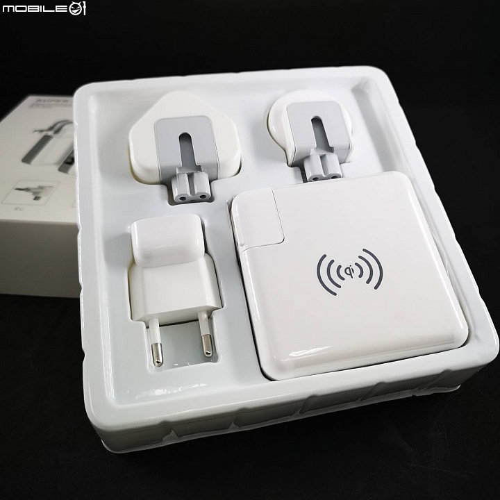 【開箱放毒分享】 手機充電超級霸 3合1 行動電源+無線充電+全球插頭