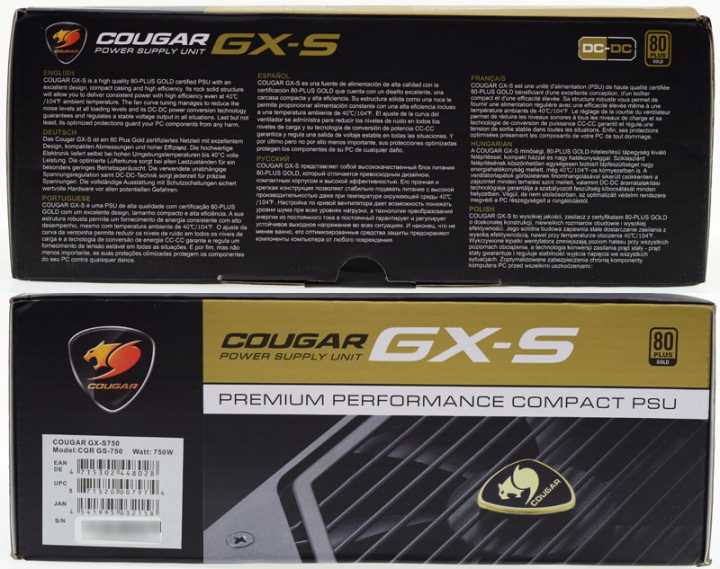 Cougar GX-S 750W金牌直出線電源開箱測試