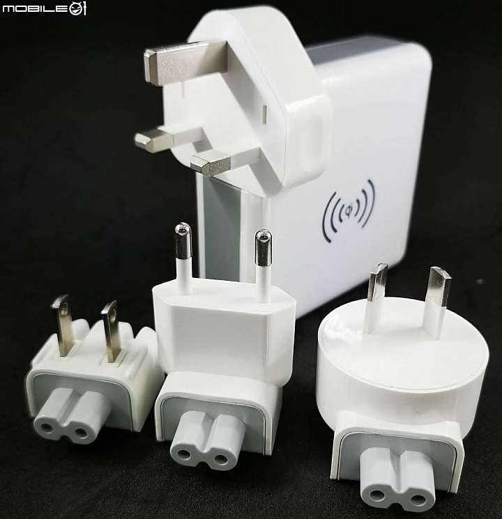 【開箱放毒分享】 手機充電超級霸 3合1 行動電源+無線充電+全球插頭
