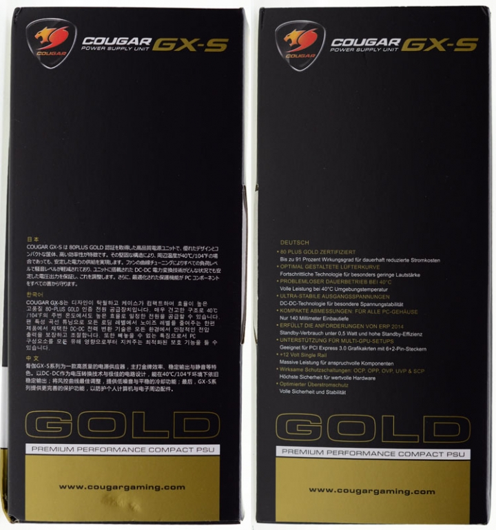 Cougar GX-S 750W金牌直出線電源開箱測試