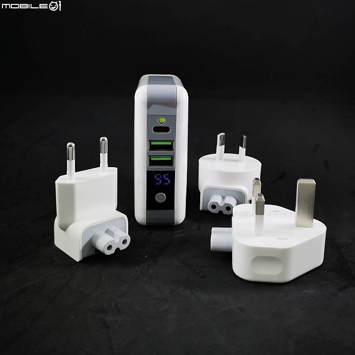 【開箱放毒分享】 手機充電超級霸 3合1 行動電源+無線充電+全球插頭