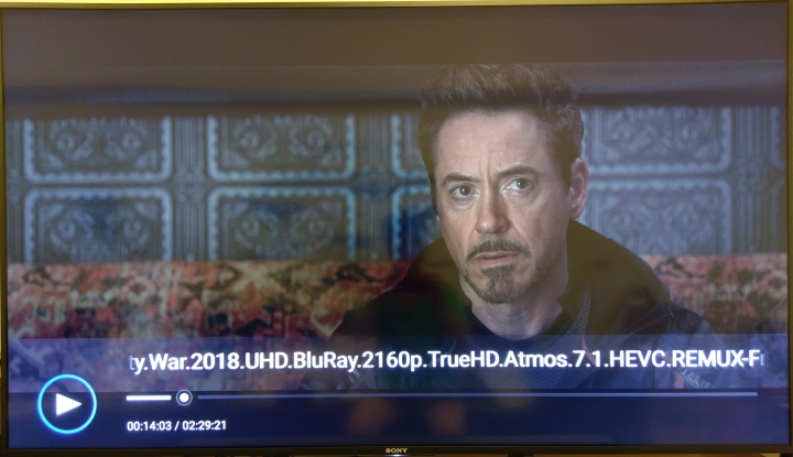 Sony 65X850E 看無限之戰 REMUX 4K HDR 顏色比FHD x264 壓縮還糟糕