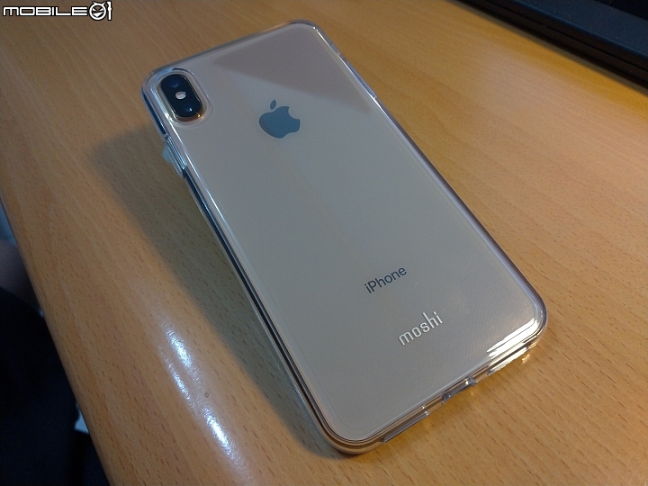 金Xs Max 原廠皮革(紅) Catalyst透明色 moshi vitros全透明分享
