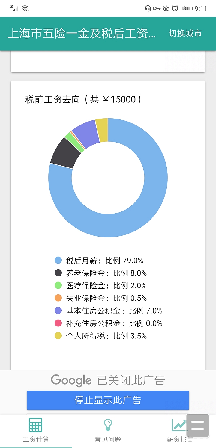 中國大陸薪水明細,以及五險一金比例!