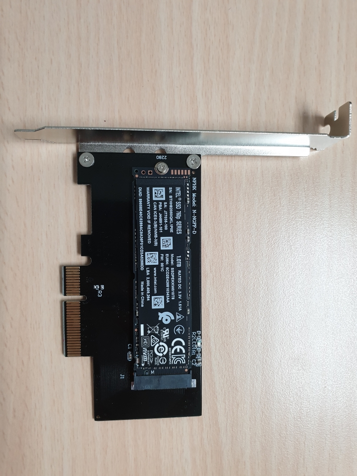 分享z87主機版裝intel 760p