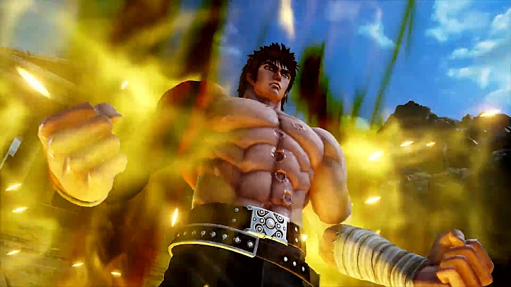 《JUMP FORCE》新角色 - 拳四郎:在影片中當然也秀了一手定番的北斗百裂拳,以及全身鬥氣纏繞的相關招式。 《JUMP FORCE》新角色 - 拳四郎:在影片中當然也秀了一手定番的北斗百裂拳,以及全身鬥氣纏繞的相關招式。