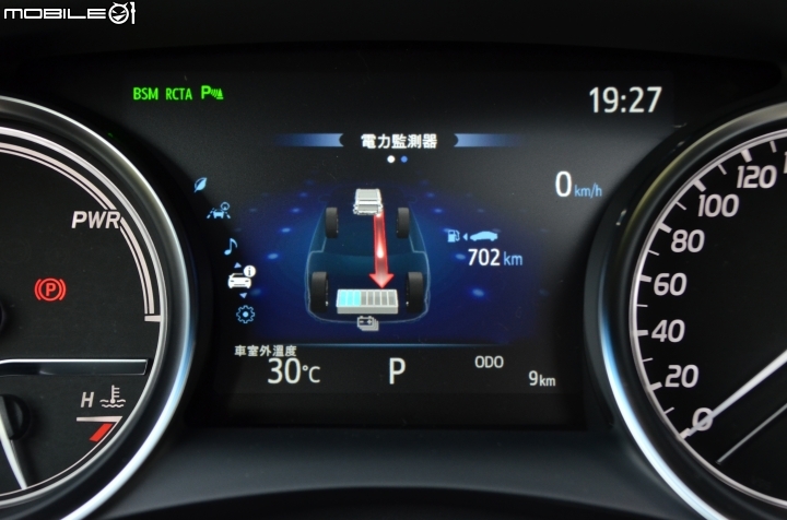 Toyota New Camry Hybrid,電力監測器功能可以顯示當前動力系統運轉狀態。 Toyota New Camry Hybrid,電力監測器功能可以顯示當前動力系統運轉狀態。
