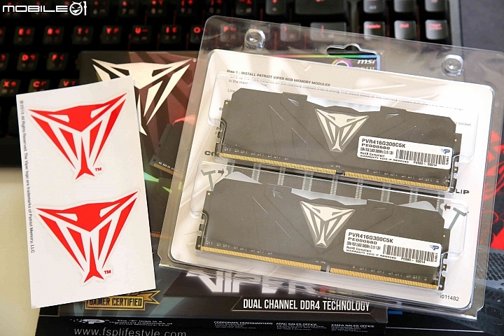 PATRIOT VIPER RGB DDR4-3000 入手開箱測試